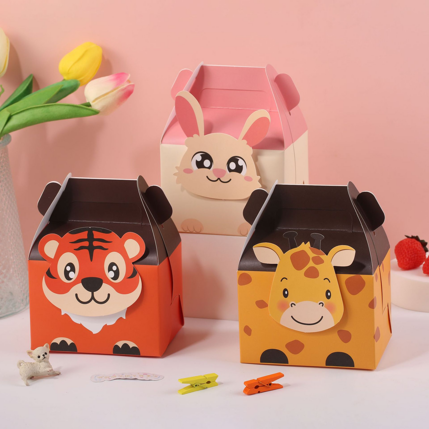 Jungle Animal Party Favor Gift Box (Set of 10)