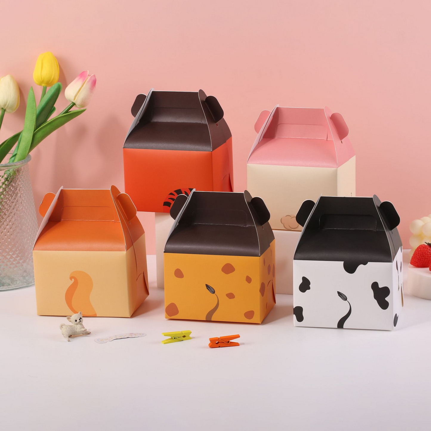 Jungle Animal Party Favor Gift Box (Set of 10)