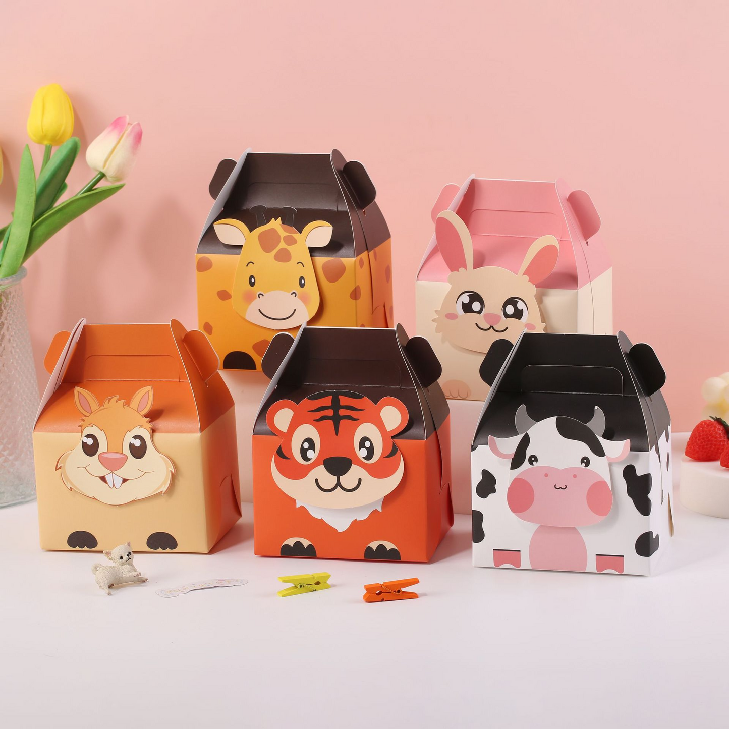 Jungle Animal Party Favor Gift Box (Set of 10)