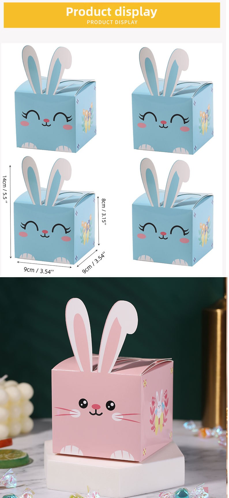 Cute Bunny Candy Gift Box – Easter & Party Favor Packaging