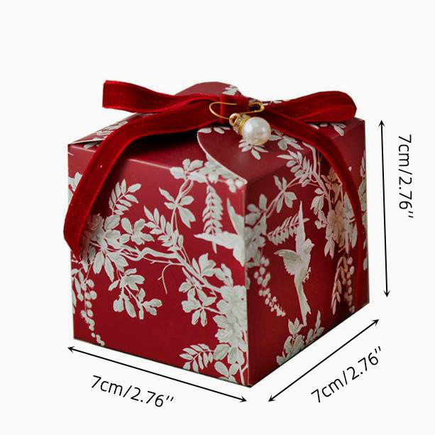 French Bird & Floral Oriental Wedding Candy Gift Box